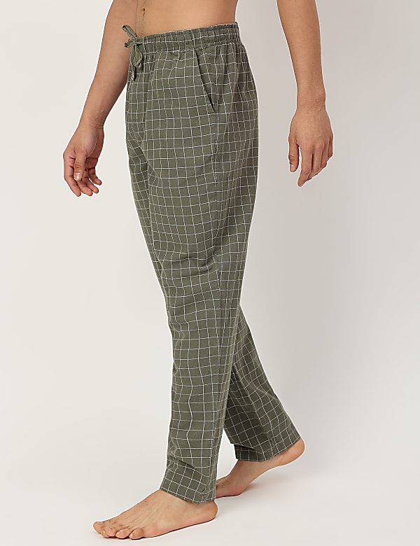 Cotton Mix Checked Comfort Fit Pyjama