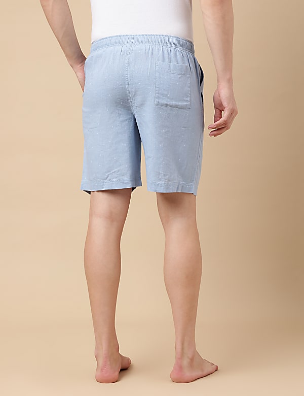 Cotton Blend Printed Shorts