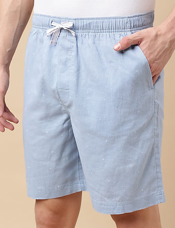 Cotton Blend Printed Shorts