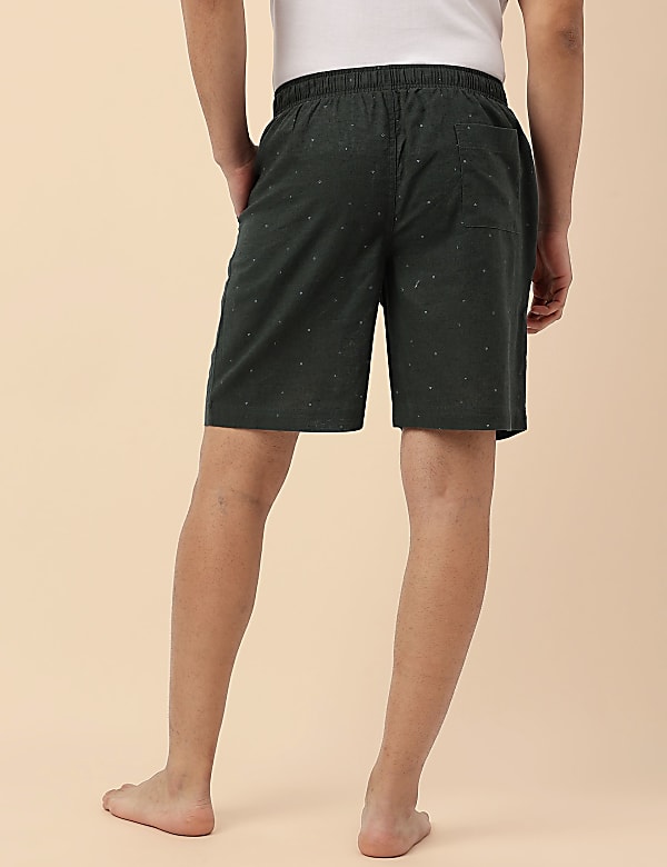 Cotton Mix Printed Regular Fit Shorts