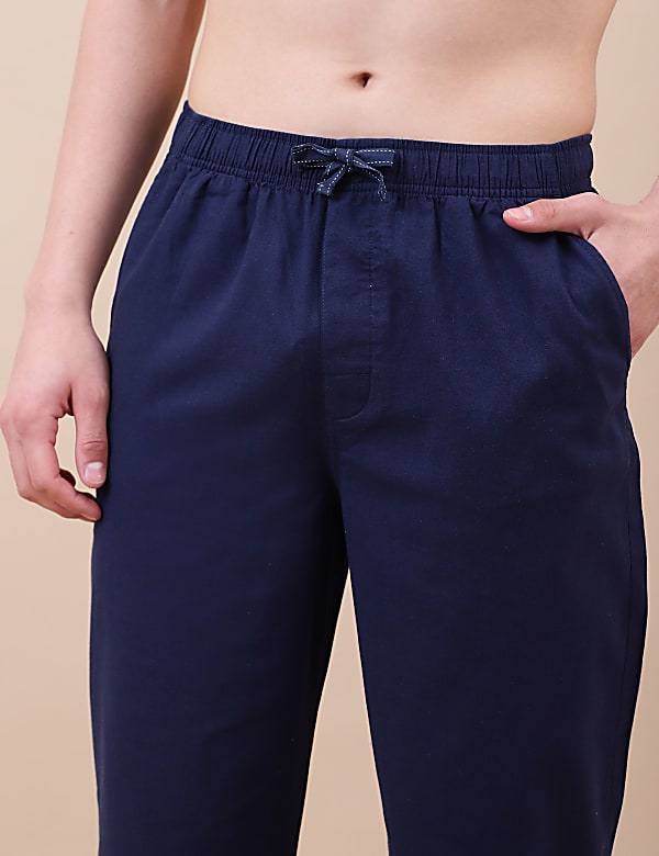 Cotton Mix Plain Relaxed Fit Pants