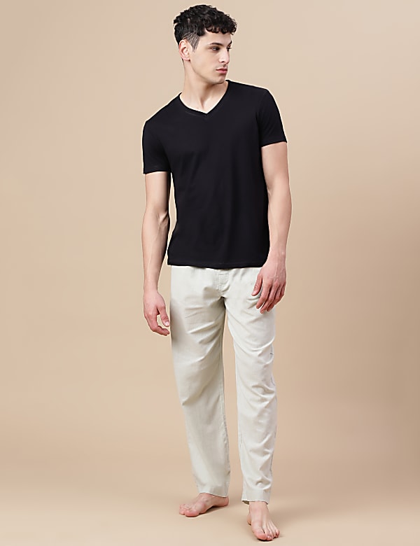 Cotton Mix Plain Relaxed Fit Pyjama