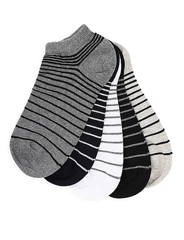 Pack of 5 Pair Cotton Mix Striped Socks