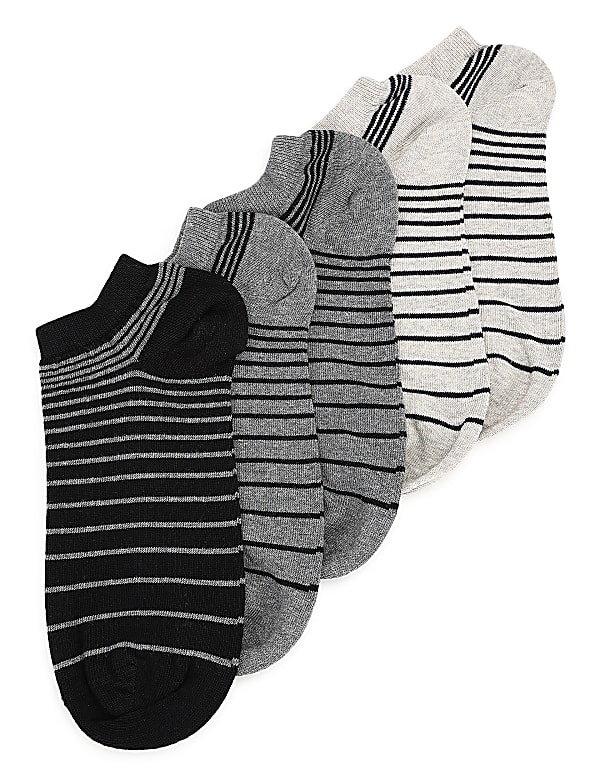 Pack of 5 Pair Cotton Mix Striped Socks