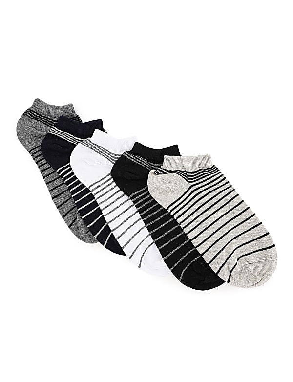 Pack of 5 Pair Cotton Mix Striped Socks