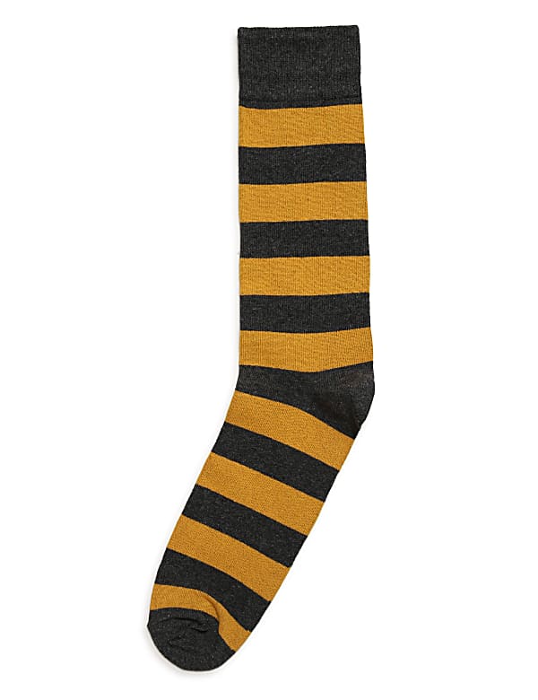 Cotton Mix Striped Regular Fit Socks