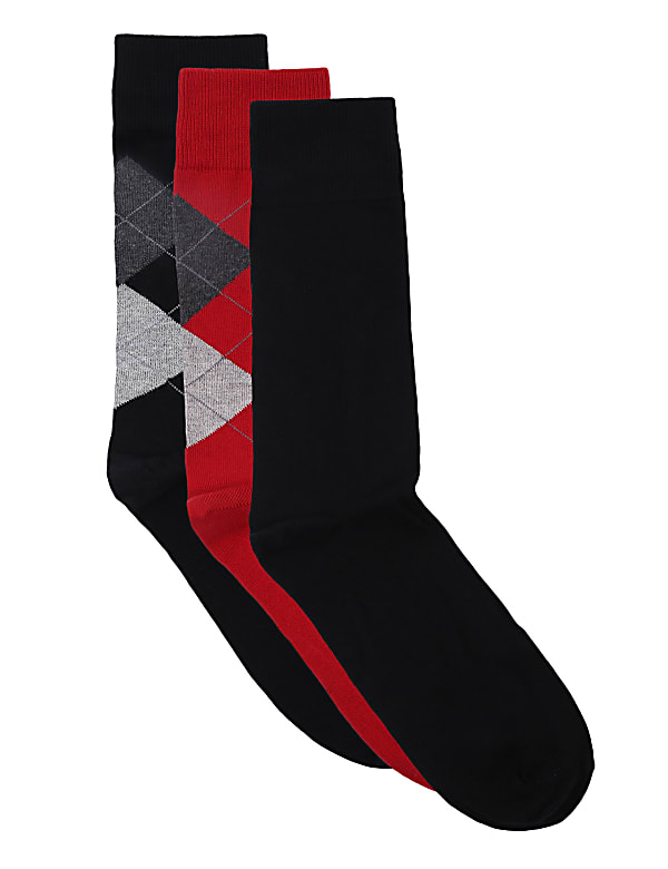 3Pk Argyle Sock