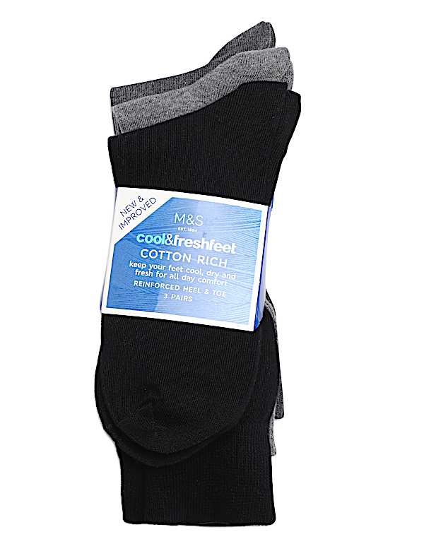 3 Pack Cotton Mix Calf Length Shocks