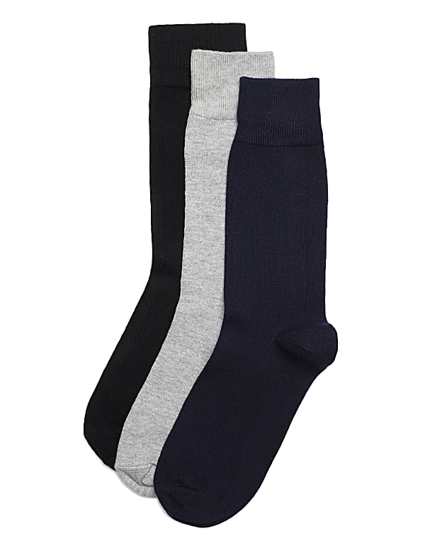 3 Pack Cotton Mix Calf Length Shocks