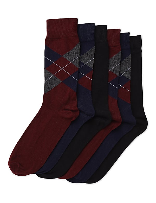 3 Pair Cotton Mix Plain Skinny Fit Socks