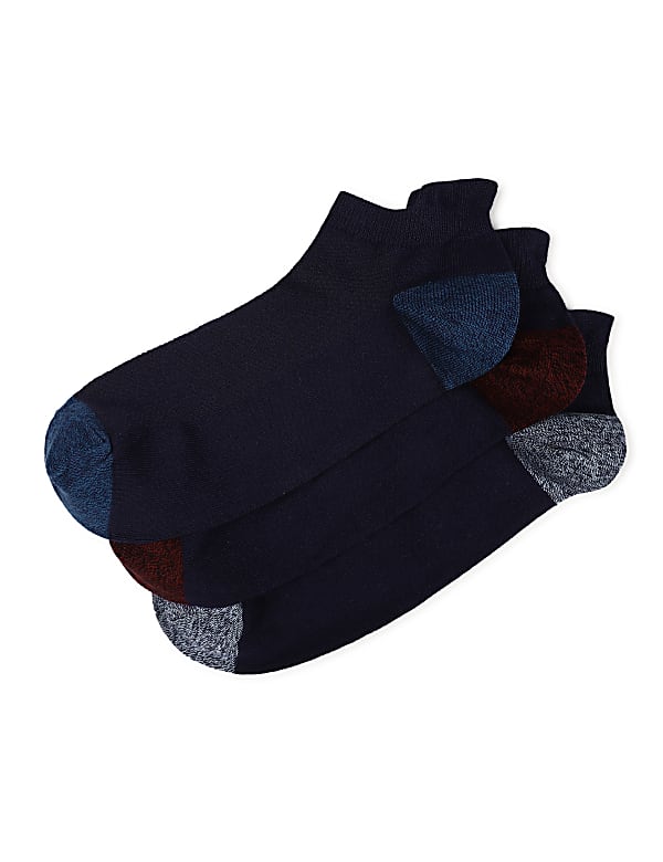 3 Pairs of Cotton Mix Textured Socks