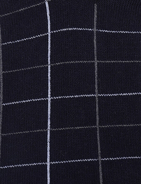Cotton Mix Checked Socks