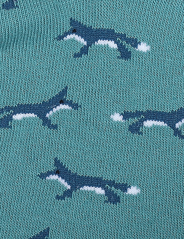 Pair of Cotton Mix Printed Socks