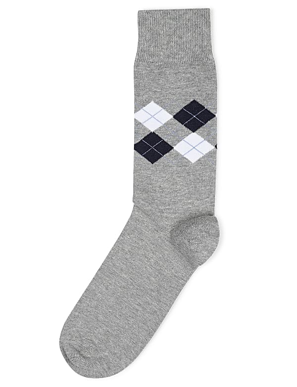 3 Pair of Cotton Mix Printed Socks