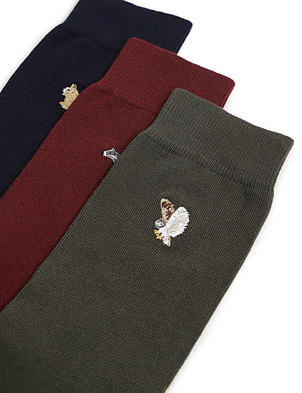 3pk Plain Ankle Length Socks