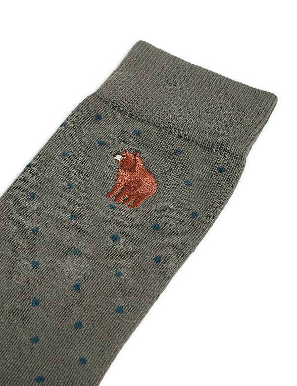 Embroidered Ankle Length Socks