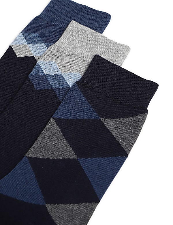 3pk Chevron Ankle Length Socks