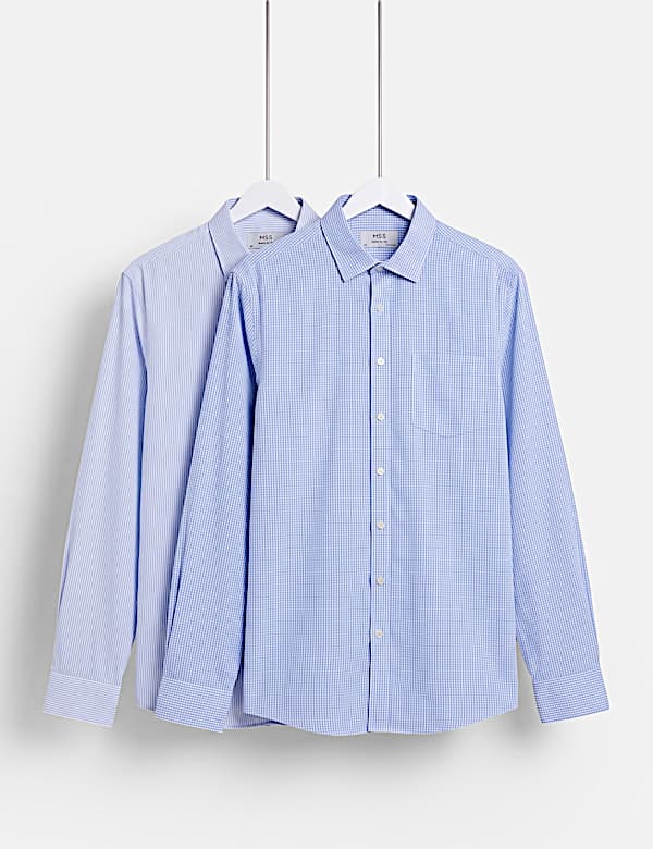 2 Pack Regular Fit Easy Iron Shirts
