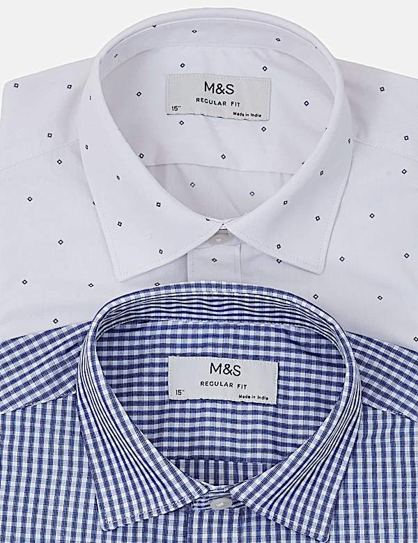 Pack Of 2 Full Sleeve Regular Fit Shirts