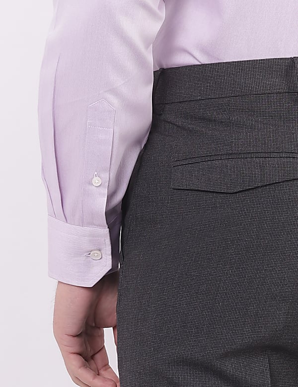Cotton Self Design Spread Collar Shirts