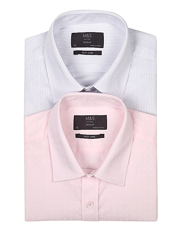 Easycare 2Pk Micro Print Shirt
