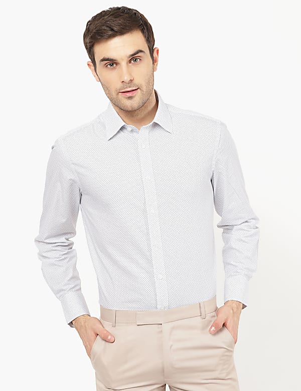 Easycare 3Pk Micro Print Shirt