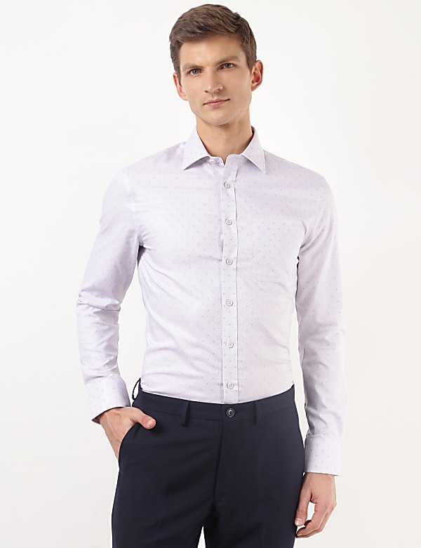Pure Cotton Printed Spread Collar Shirt