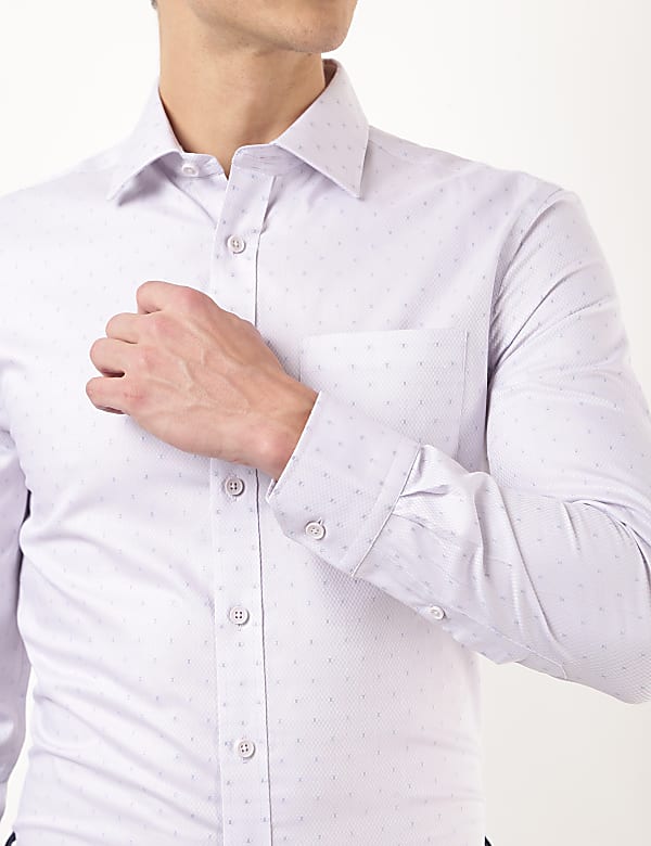 Pure Cotton Printed Spread Collar Shirt