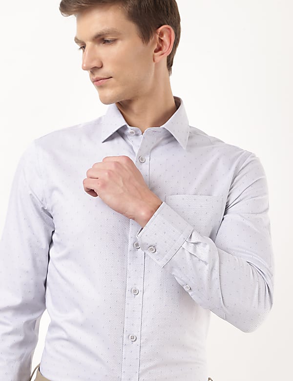 Pure Cotton Printed Spread Collar Shirt
