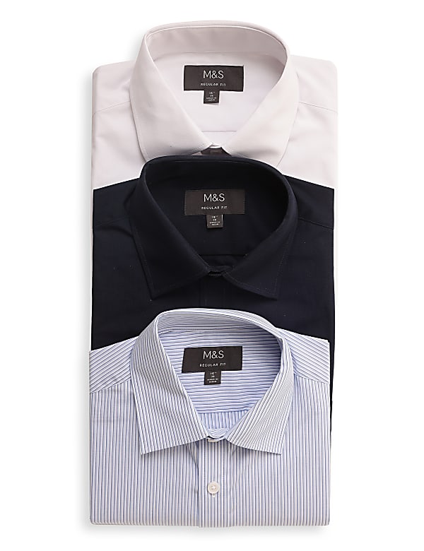 3PK Easy To Iron&nbsp; Shirt