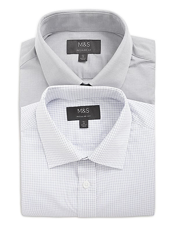 2PK Easy To Iron  Design Shirt