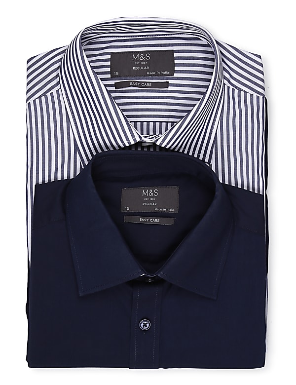 2 Pk Navy Mix Shirts