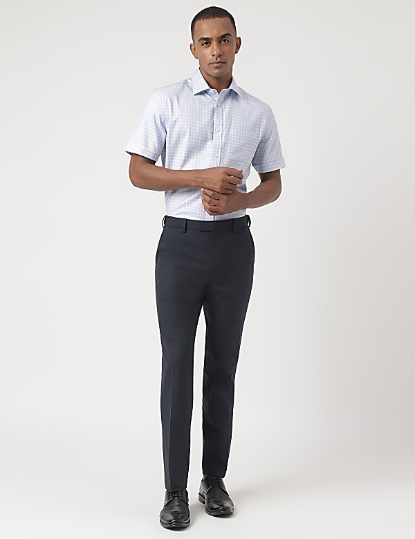 Pure Cotton Check Printed Half Sleeve Shirt