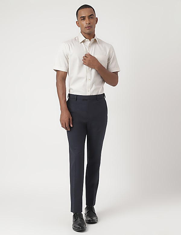 Pure Cotton Striped Half Sleeve Shirt