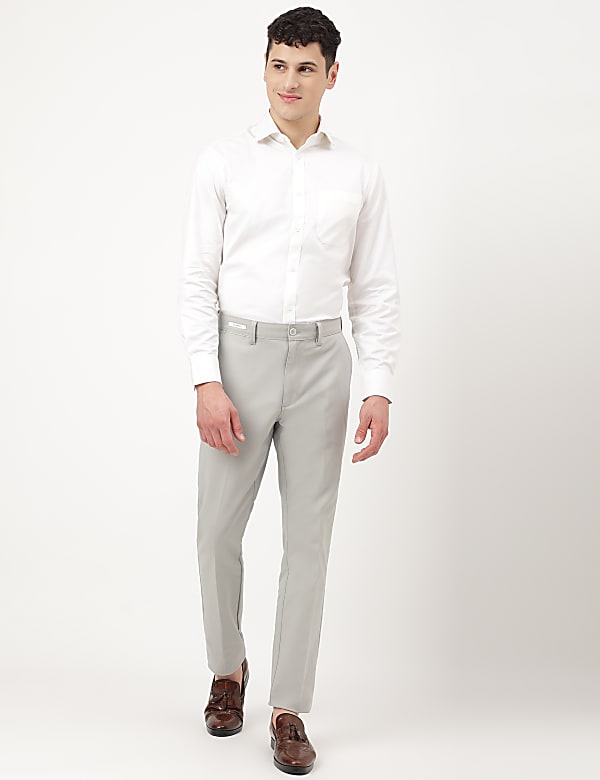 Pure Cotton Striped Spread Collar Shirt