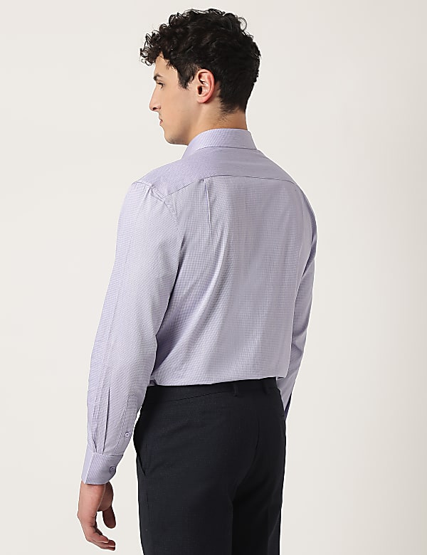 Pure Cotton Textured Classic Collar Shirt