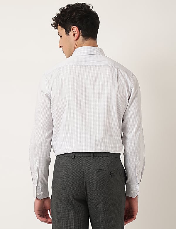 Pure Cotton Check Classic Collar Shirt