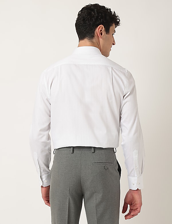 Pure Cotton Striped Classic Collar Shirt