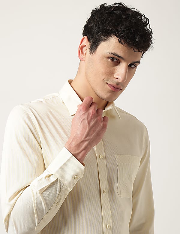 Pure Cotton Striped Classic Collar Shirt