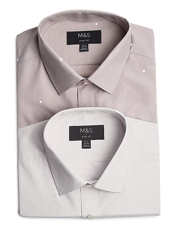 2PK Easy To Iron  Printed Shirt