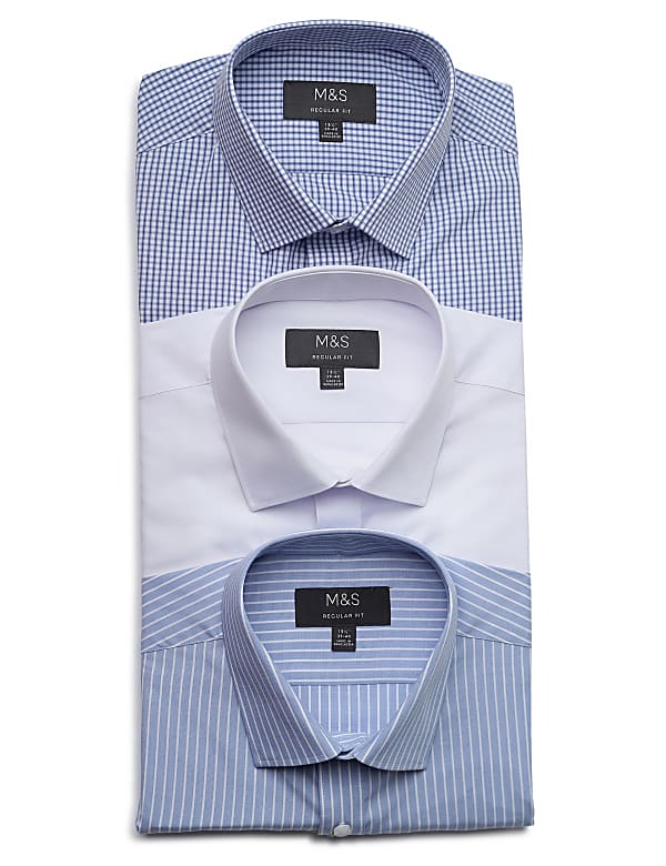 3PK Easy To Iron  Design Shirt