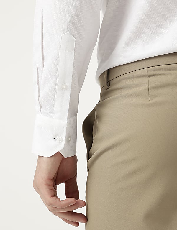 Pure Cotton Slim Fit Textured Shirt