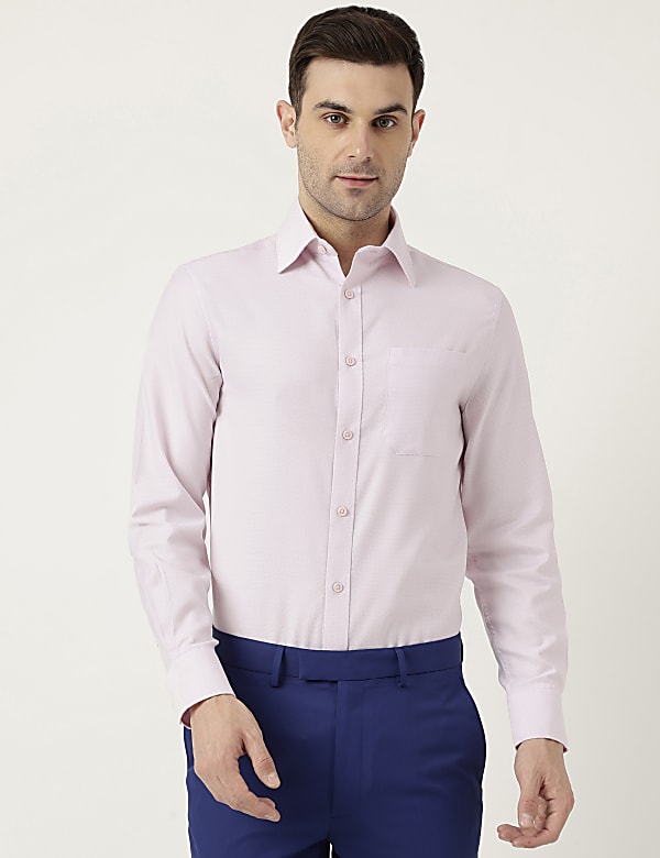 Pure Cotton Slim Fit Checked Shirt