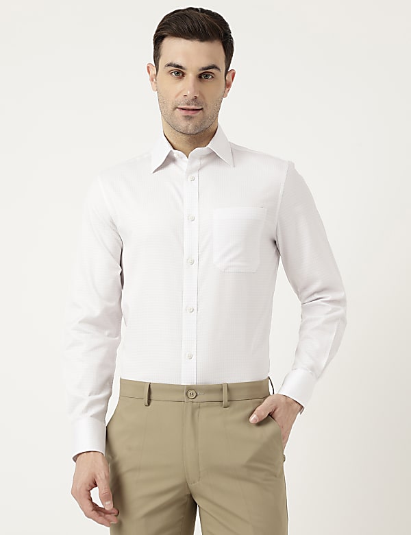 Pure Cotton Slim Fit Checked Shirt