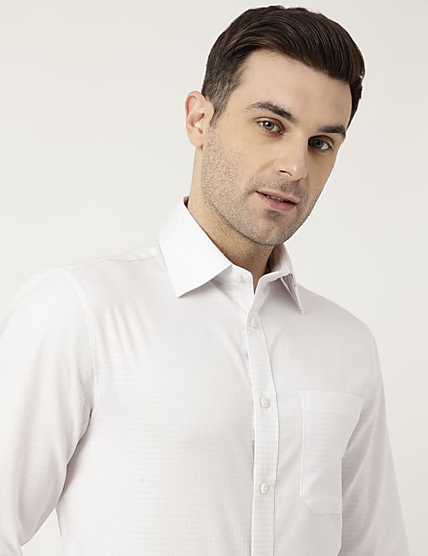 Pure Cotton Slim Fit Checked Shirt