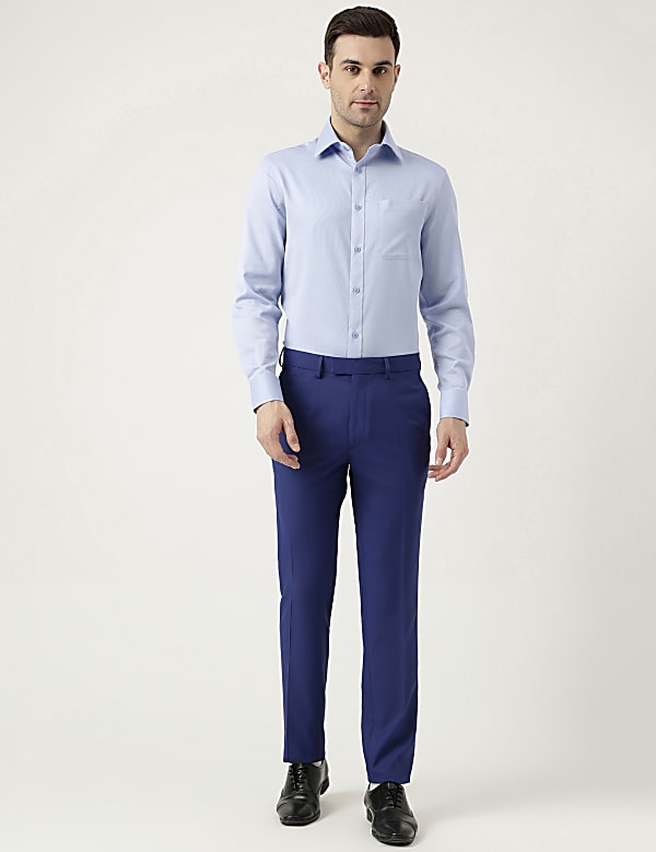 Pure Cotton Slim Fit Textured Shirt