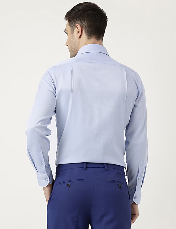 Pure Cotton Slim Fit Textured Shirt