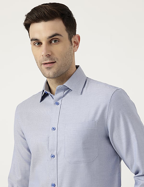 Pure Cotton Slim Fit Striped Shirt