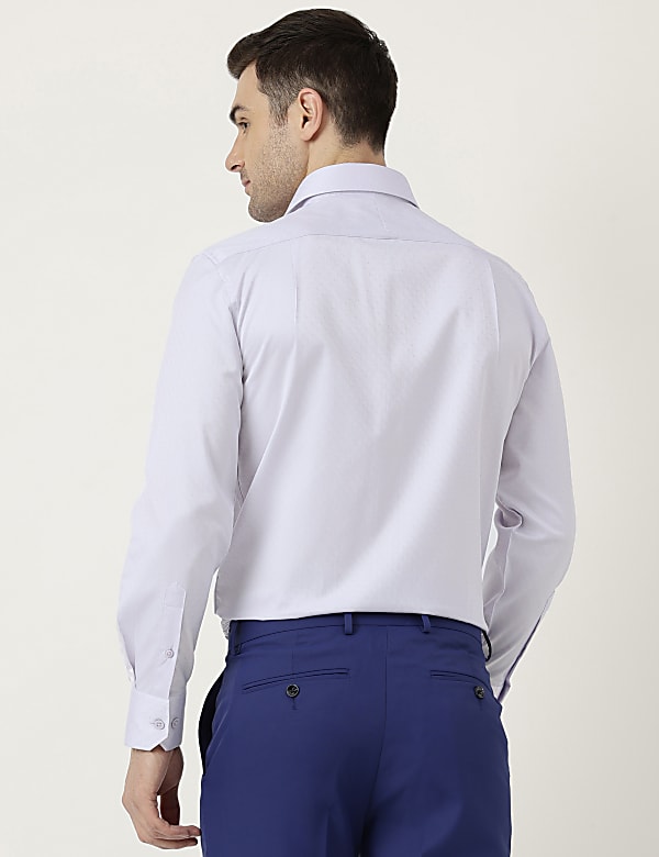 Pure Cotton Slim Fit Textured Shirt