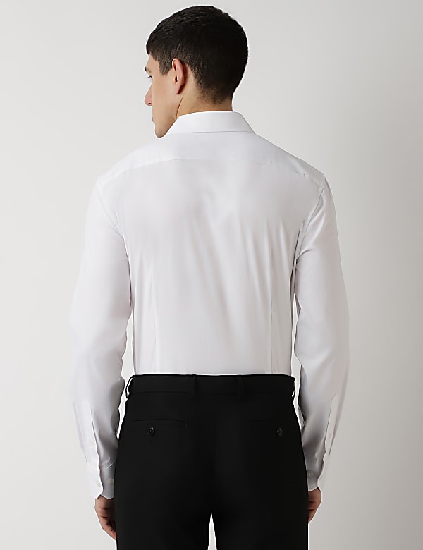 Slim Fit Cotton Rich Spread Collar Shirt